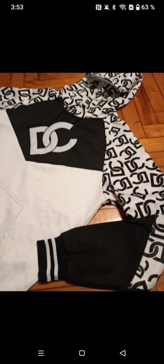 Sudadera Vintage XXL DC Negra y Blanca