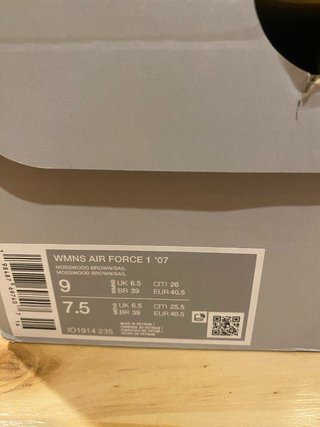 Nike Air Force 1 Marrones Talla 40,5