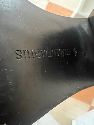 Botines Stradivarius Piel T.38 Tacón Negro