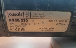 Amoladora Angular Casals Profesional AG20/230