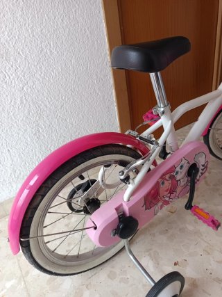 Bicicleta niña Decathlon 16 rosa