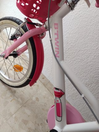Bicicleta niña Decathlon 16 rosa