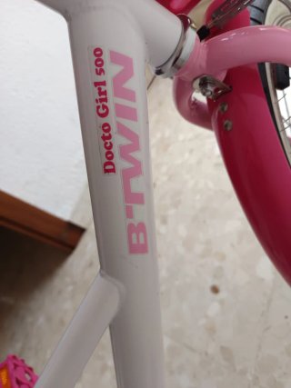 Bicicleta niña Decathlon 16 rosa
