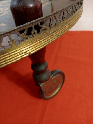 Carrello bar vintage 2 ripiani con rotelle