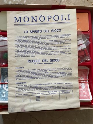 Monopoli Gioco Scatola Quadrata Vintage