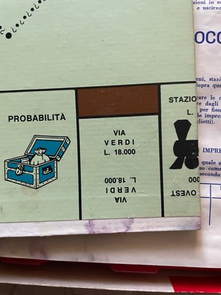 Monopoli Gioco Scatola Quadrata Vintage