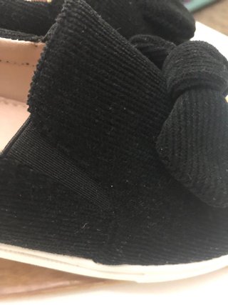 Zapatillas tipo manoletinas de pana negra .Nuevas