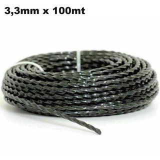 Hilo desbrozadora 3,3mmx100m negro