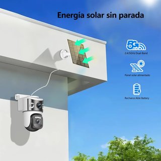 CALIKE 1 cámara 2K solar 6000mAh PTZ WiFi 2.4-5GHz
