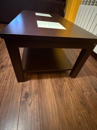 Mesa centro elevable madera y cristal