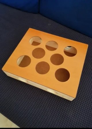 Caja de madera para juegos de gato