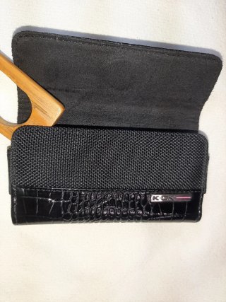 Billetera Larga Mujer Cocodrilo Negra