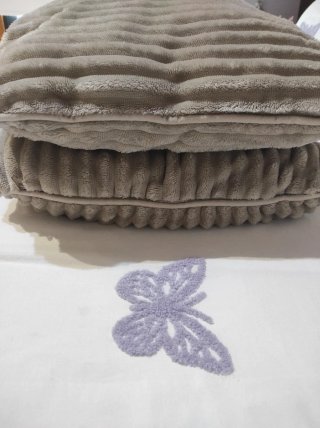 Juego 2 Cojines Beige Corduroy,con relleno
