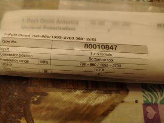 Antenna Katherin  700-960 1695-2700 Mhz