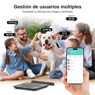 Báscula Inteligente Grasa Corporal Healthkeep