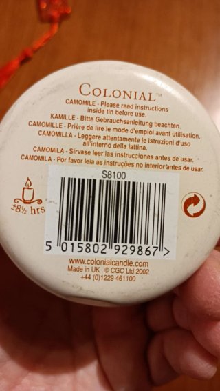 Candela profumata Camomilla