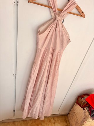 Vestido largo rosa evento