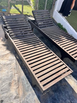 2 Hamacas de Piscina Marrones