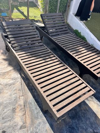 2 Hamacas de Piscina Marrones