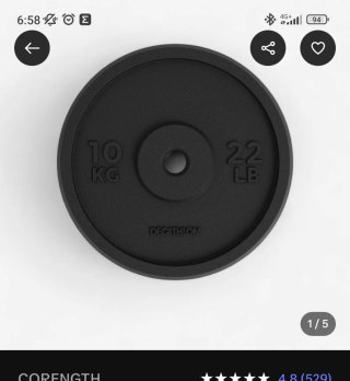 Discos de pesa 10 kg (28mm) 2 unidades