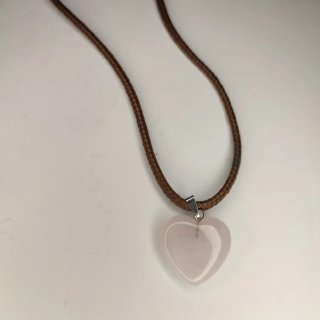 4 Colgantes Corazón Cuarzo Rosa