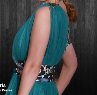 Vestido Flamenca azul marino.