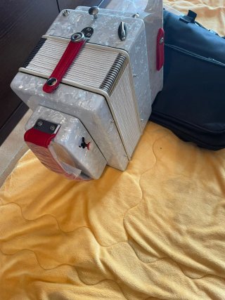 Organetto 2 Bassi Bianco Rosso