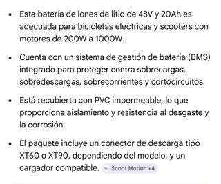 Batería 48V 20000mAh Bicicleta Eléctrica