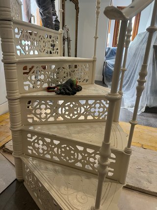 Escalera Caracol Hierro forjado Blanca