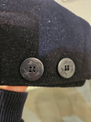Abrigo Cruzado Azul Marino Pull & Bear