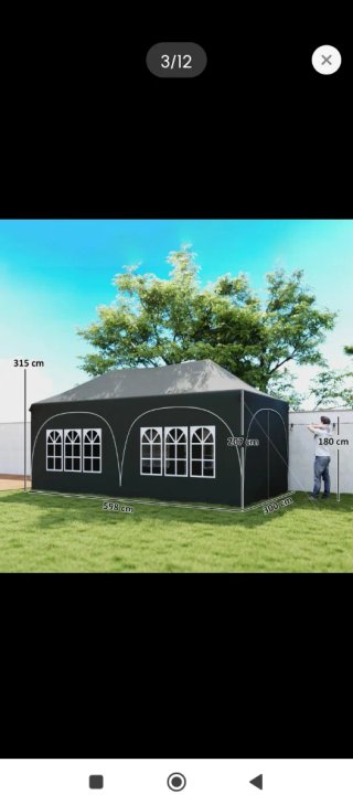 Carpa Plegable Jardín Gris