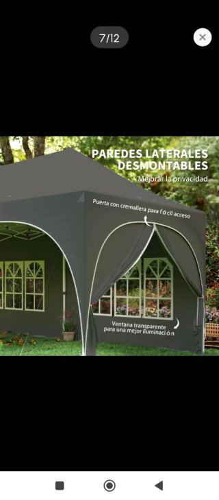 Carpa Plegable Jardín Gris