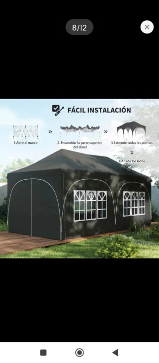 Carpa Plegable Jardín Gris
