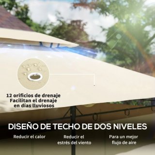 OFERTA Cenador Beige y Negro