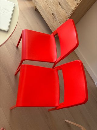 Silla Teodores Ikea Roja Plástico