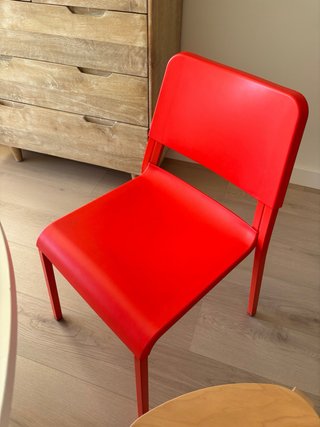 Silla Teodores Ikea Roja Plástico