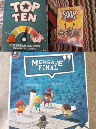 Lote 3 juegos: Top Ten, Boom Beados, Mensaje Final