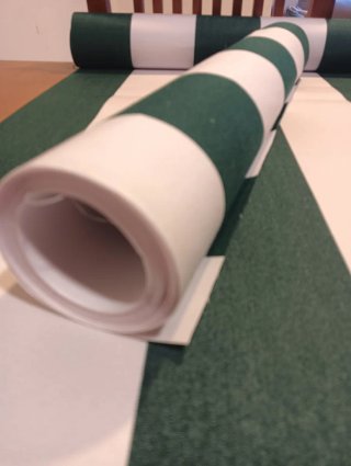 Tela para toldo verde blanco