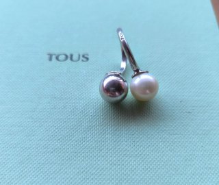 Anillo Tous Bolas Plata y Perla