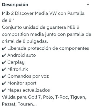 Radio Volkswagen MIB2 STD 3Q0 035 846 B