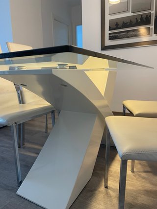 Mesa comedor cristal X 6 personas