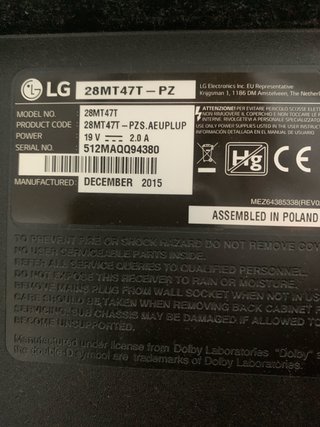 TV LG  Negra para Colgar