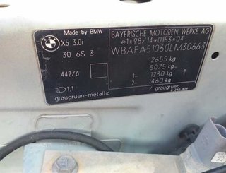 Bmw 198386 aleta del izq 41357000385 x5 (e53) 3.0i