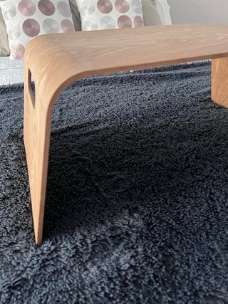 Bandeja de madera curva