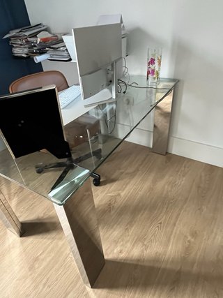 Mesa de cristal diseño moderno 80 * 150