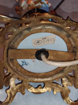 Lampada da Tavolo Anni 60 in Ceramica Sevres e Ott