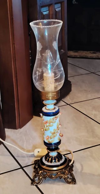 Lampada da Tavolo Anni 60 in Ceramica Sevres e Ott