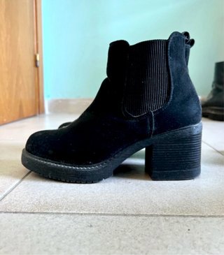 Botines negros tacón grueso