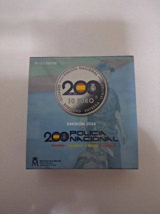 Moneda 10€ Policía Nacional Bicentenario 2024