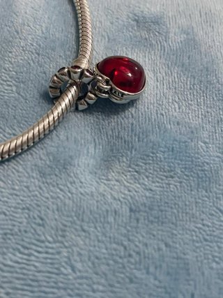 Charm Corazón Cristal Murano Rojo